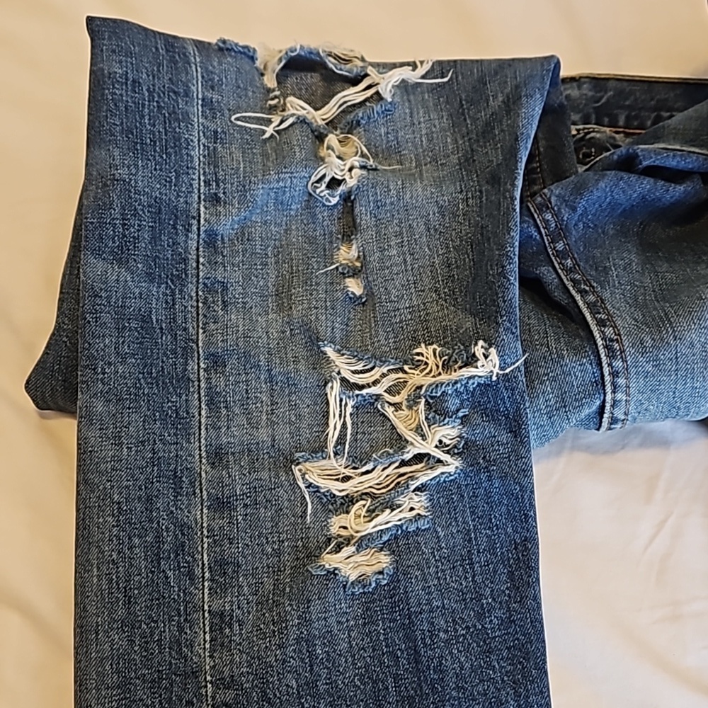 Men's Levi's 522 Distressed Jean's Size 33×30 - Picture 6 of 10